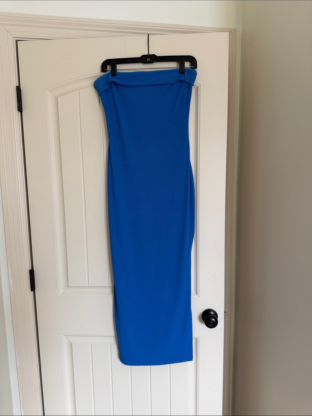 Strapless Royal Blue Maxi Dress